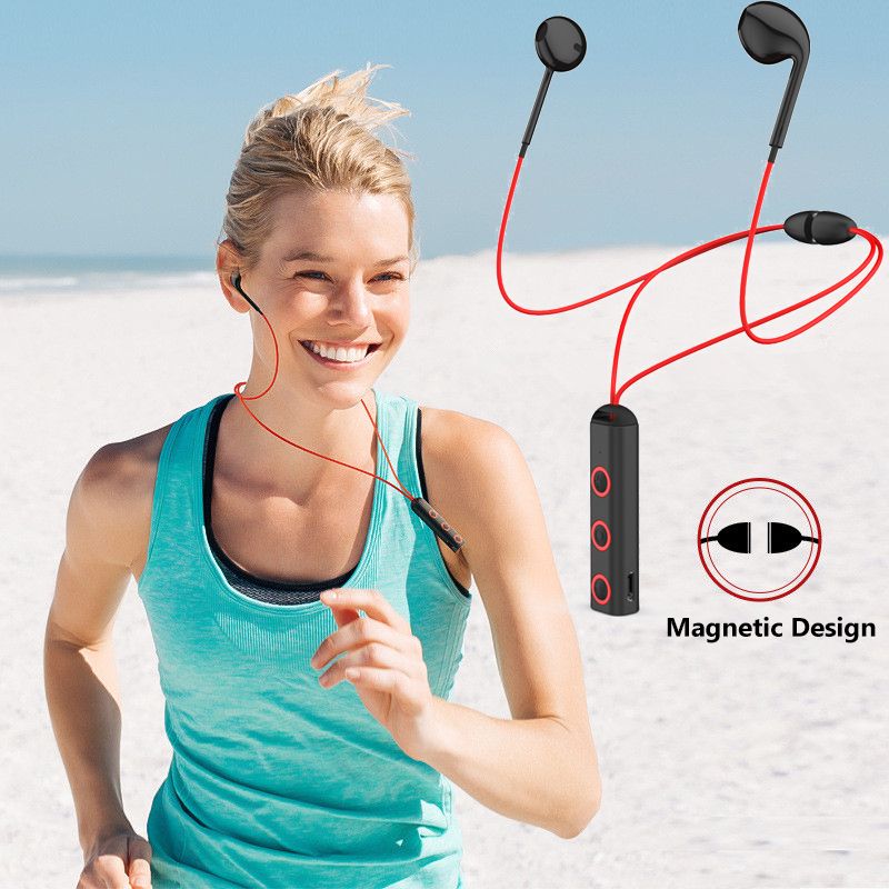 Bluetooth 5.0 Headset Magnetic Absorption Design Wireless Music Headphone HIFI Stereo Earphone