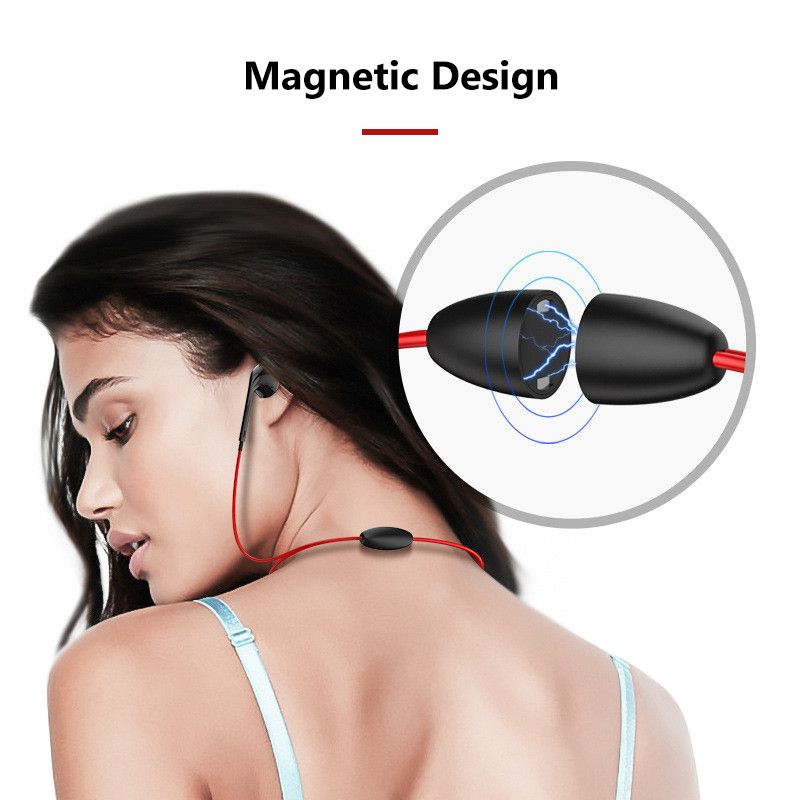Bluetooth 5.0 Headset Magnetic Absorption Design Wireless Music Headphone HIFI Stereo Earphone