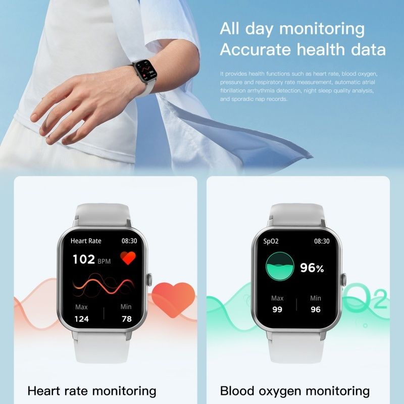 Large Color Screen Smart Watch Sport IP67 Waterproof Bluetooth Watches Health Monitoring Smartwatch