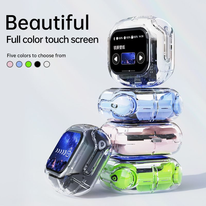 Color Touch Screen Bluetooth 5.4 Earphone True Wireless TWS Earbuds Smart Noise Cancelling Muisc Headphone