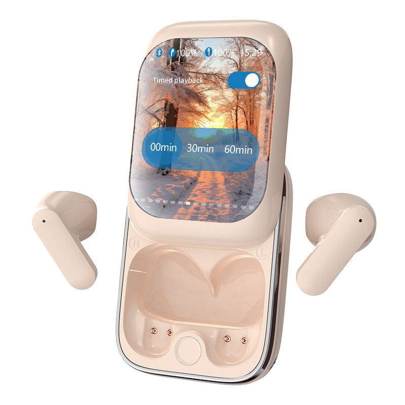 New Design Slide Cover Bluetooth 5.3 Earphone Smart True Wireless Touch Screen TWS Earbuds HIFI Noise Cancelling Stereo Music Headphone