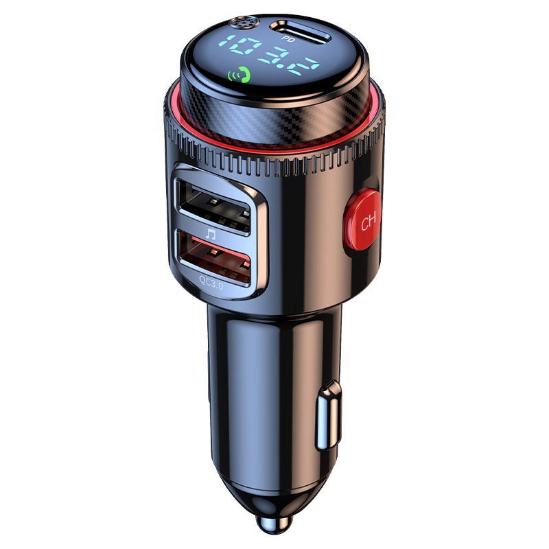 Bluetooth 5.4 Car Kit Wireless FM Transmitter 30W PD Quick Charger Car Dual USB Fast Charger Audio Mp3 Player