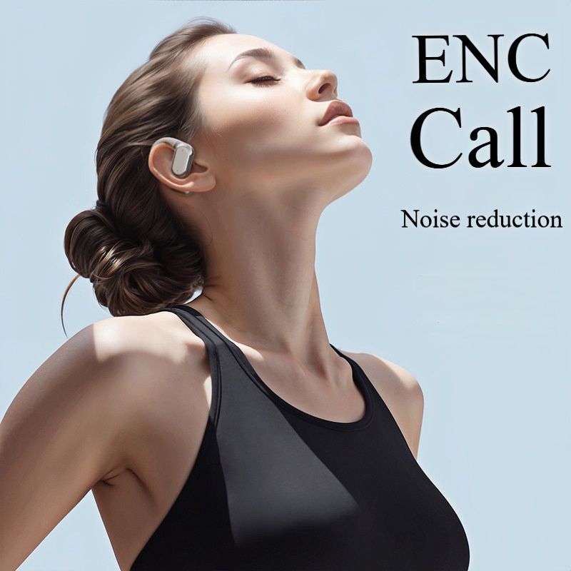 Full Color Touch Screen Ear Hook Sport Earphone Bluetooth 5.4 True Wireless Stereo Headset Active ANC Nosie Reduction Music Headphone