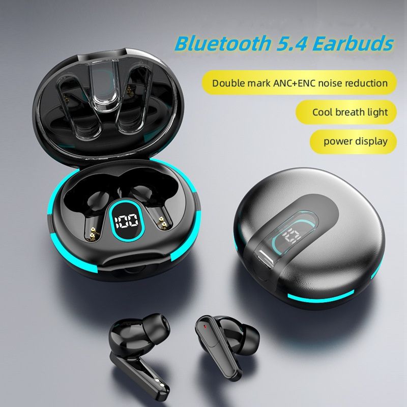 Cool Breath Light Bluetooth 5.4 Earphone True Wireless Stereo TWS Earbuds ANC+ENC Noise Reduction Music Headphone