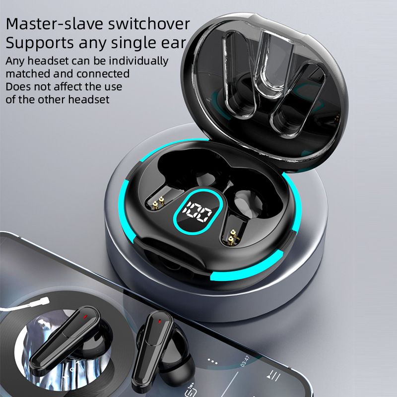 Cool Breath Light Bluetooth 5.4 Earphone True Wireless Stereo TWS Earbuds ANC+ENC Noise Reduction Music Headphone