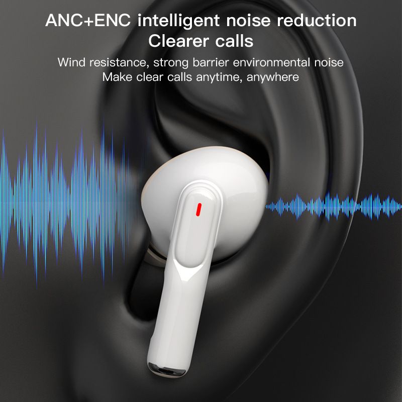 Smart Touch Screen True Wireless TWS Earbuds Bluetooth 5.4 Stereo Game Earphone ANC+ENC Noise Reduction Music Headphone