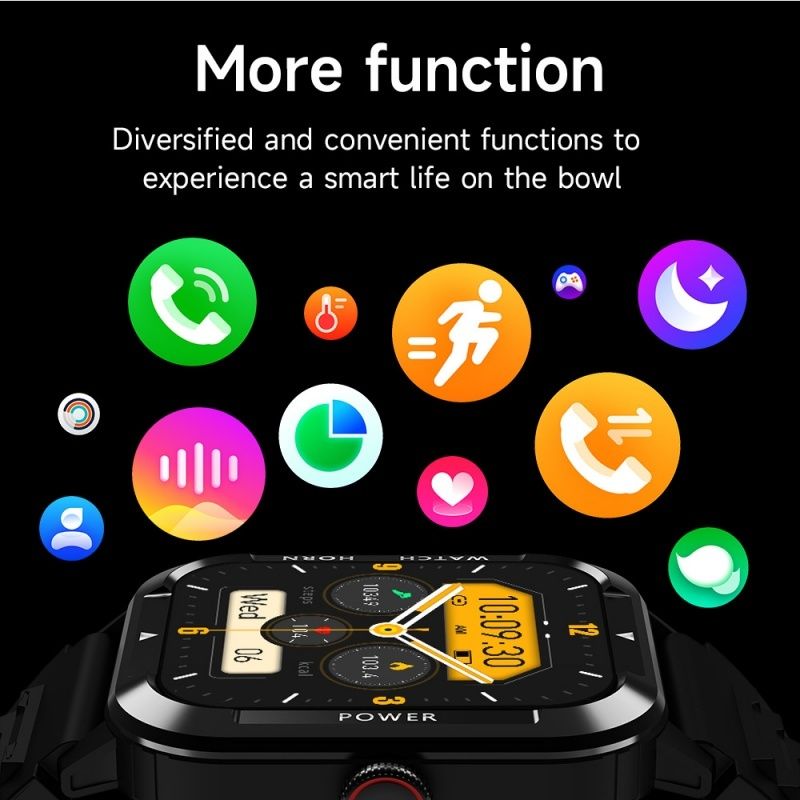 U8 1.91 Inch HD Large Screen Smart Watch IP67 Waterproof Bluetooth Calling Watches Sport Health Monitoring Smartwatch