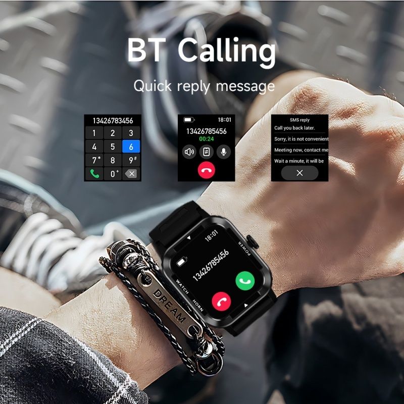 U8 1.91 Inch HD Large Screen Smart Watch IP67 Waterproof Bluetooth Calling Watches Sport Health Monitoring Smartwatch