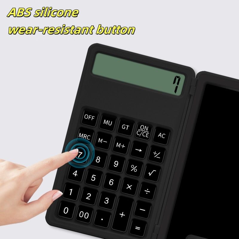 Portable and Foldable Multi-function 12-digit Display Calculator with 5 Inch Writing Tablet