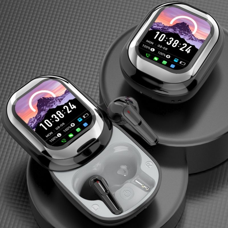 New Design Slide Cover Bluetooth 5.4 Earphone Smart True Wireless Touch Screen TWS Earbuds HIFI ENC Noise Reduction Stereo Music Headphone