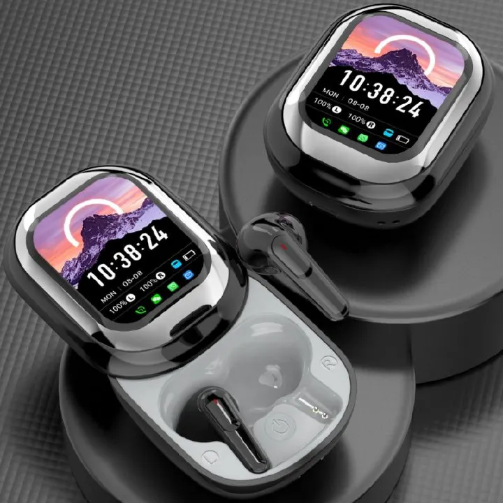 New Design Slide Cover Bluetooth 5.4 Earphone Smart True Wireless Touch Screen TWS Earbuds HIFI ENC Noise Reduction Stereo Music Headphone