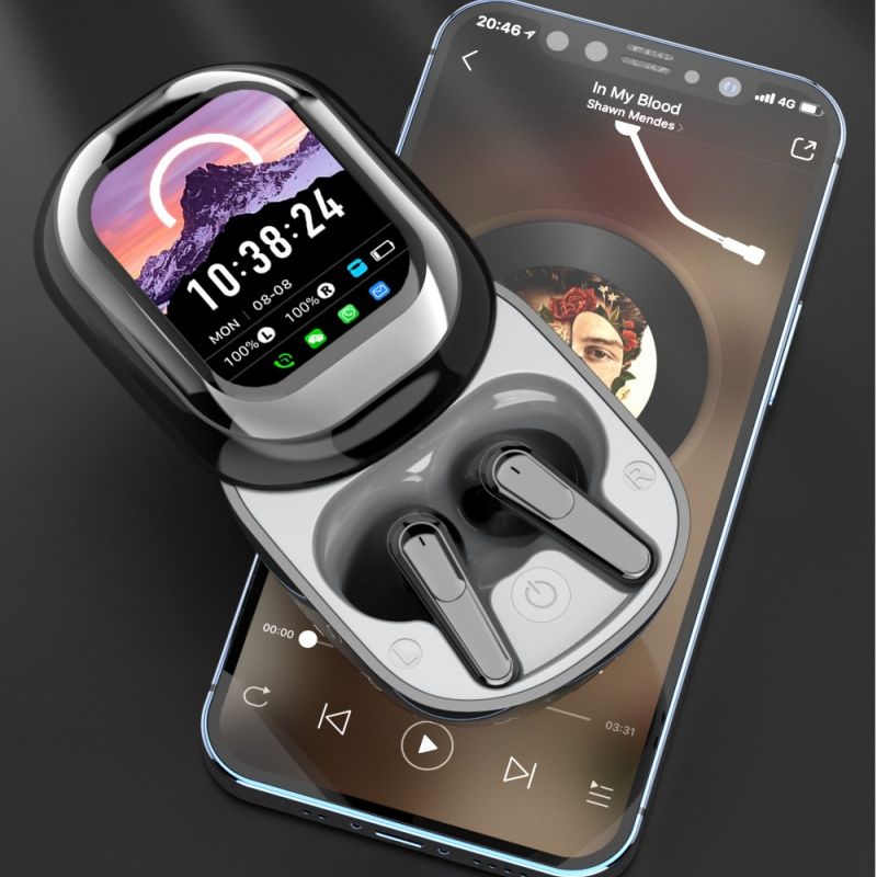 New Design Slide Cover Bluetooth 5.4 Earphone Smart True Wireless Touch Screen TWS Earbuds HIFI ENC Noise Reduction Stereo Music Headphone