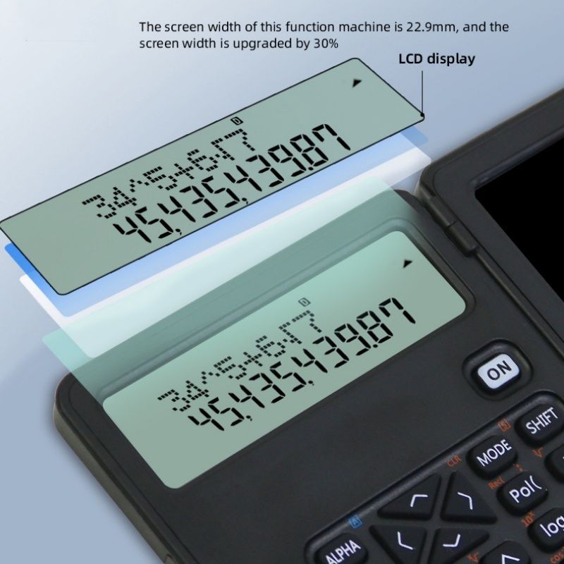Portable and Foldable Multi-function 12-digit Display Function Scientific Calculator with 5 Inch Writing Tablet