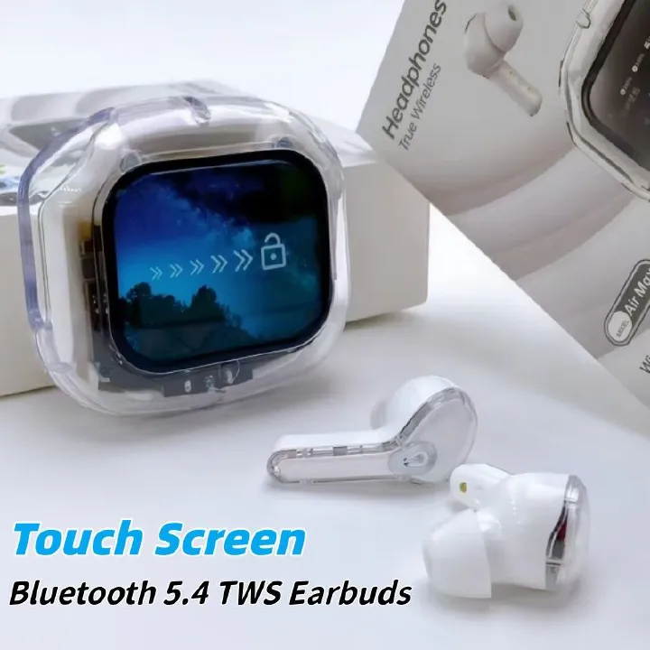 Color Touch Screen Bluetooth 5.4 Earphone True Wireless TWS Earbuds Smart Noise Cancelling Muisc Headphone