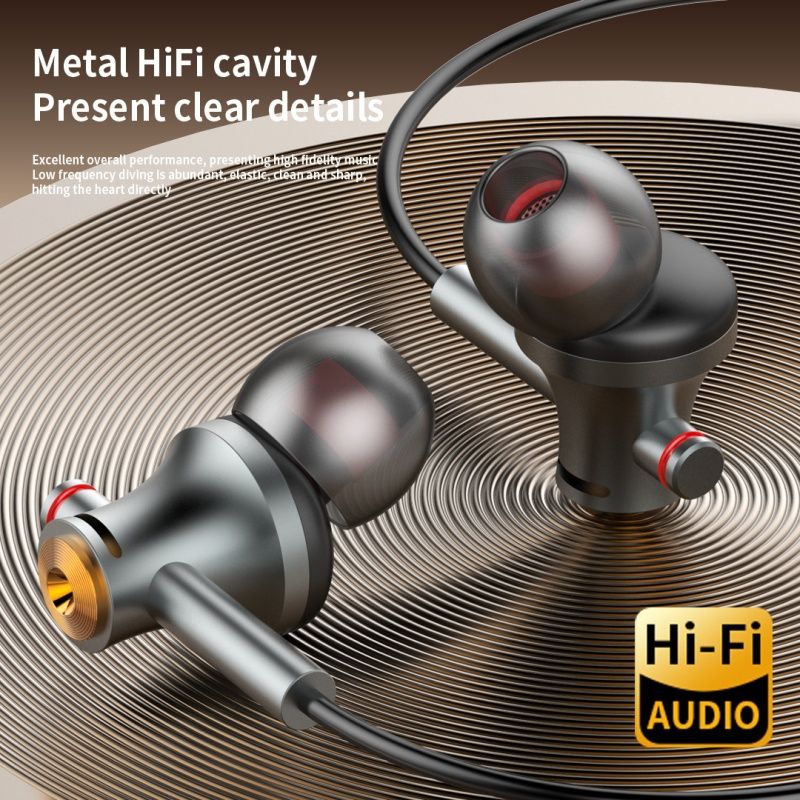 3.5mm/Type-c Wired Earphone New Design In-ear Stereo Music Headphone with HD Microphone