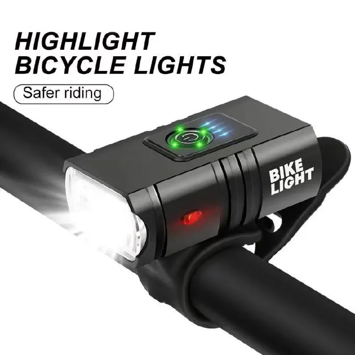 Highlight Bike Light Rechargable Bicycle Front Light Outdoor Safe Riding Waterproof Bike Lamp with 6 Modes
