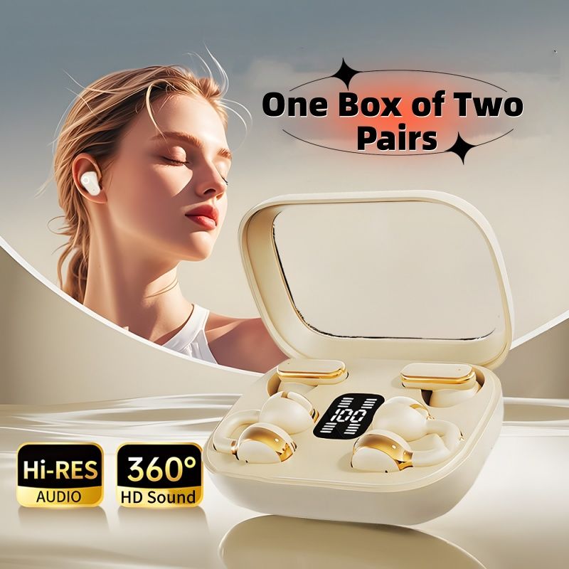 2-In-1 Two Pairs of Earphone True Wireless Bluetooth TWS Earbuds HIFI Stereo Music Couple Headphone