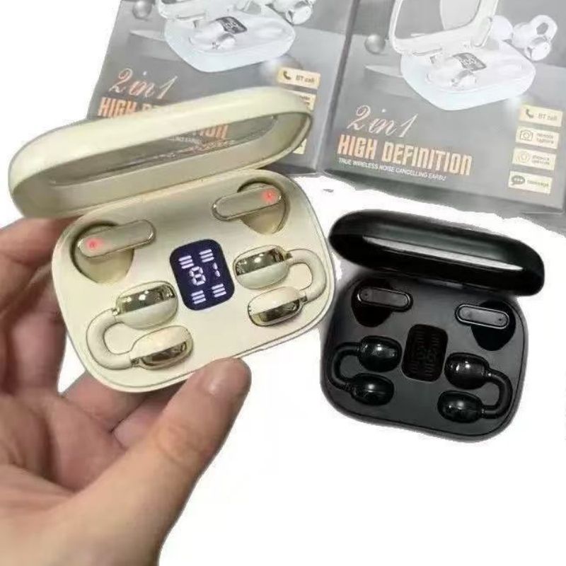 2-In-1 Two Pairs of Earphone True Wireless Bluetooth TWS Earbuds HIFI Stereo Music Couple Headphone