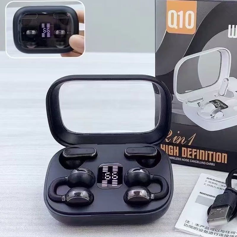 2-In-1 Two Pairs of Earphone True Wireless Bluetooth TWS Earbuds HIFI Stereo Music Couple Headphone