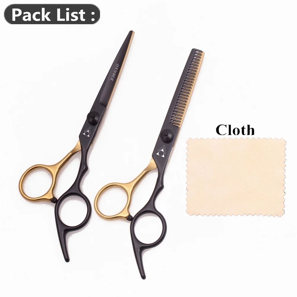 8Pcs Set 6.0'' Professional Hair Scissors Hairdressing Cutting Thinning Combs Haircut Shears Barbers Razor Stainless Steel