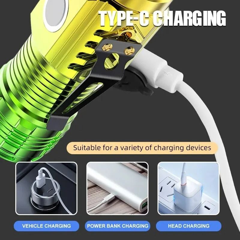 Long Lasting Rechargeable Lamps Work Light Mini Led Flashlight High Power Rechargeable Flashlights Searchlight Torch Lamp Lights