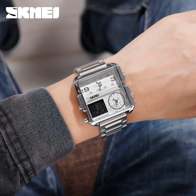 SKMEI Sports Watches Men Top Luxury Waterproof Wristwatch Men Quartz Watches Analog Digital Watches Business Watches