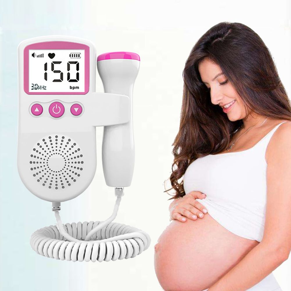 Fetal Doppler Heart Beat Monitor Backlight LCD Probe Baby Heart Beat Monitor  Prenatal Monitoring Devices