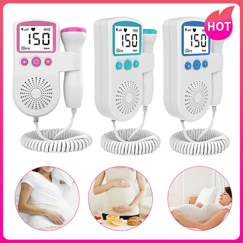 Fetal Doppler Heart Beat Monitor Backlight LCD Probe Baby Heart Beat Monitor  Prenatal Monitoring Devices