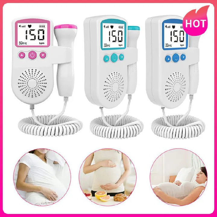 Fetal Doppler Heart Beat Monitor Backlight LCD Probe Baby Heart Beat Monitor  Prenatal Monitoring Devices