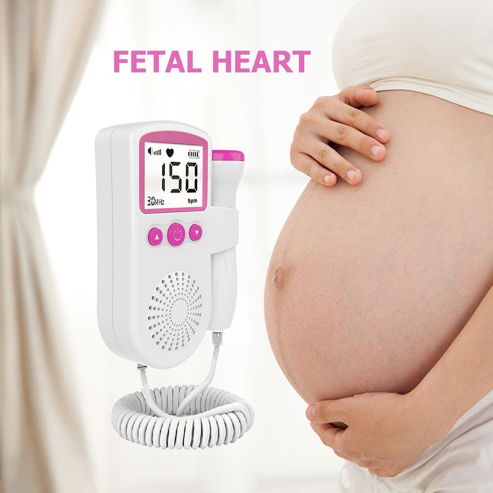 Fetal Doppler Heart Beat Monitor Backlight LCD Probe Baby Heart Beat Monitor  Prenatal Monitoring Devices