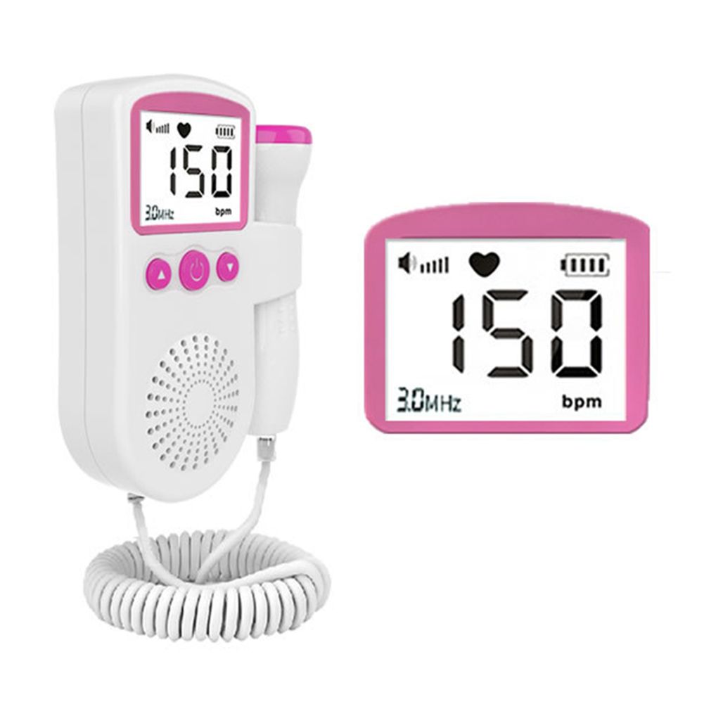 Fetal Doppler Heart Beat Monitor Backlight LCD Probe Baby Heart Beat Monitor  Prenatal Monitoring Devices