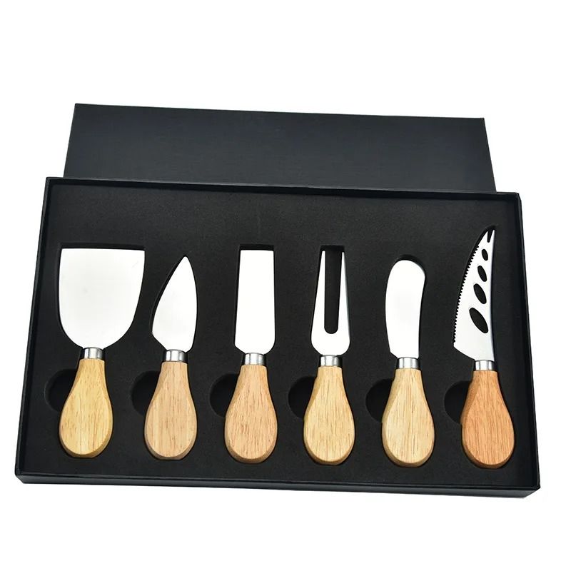 Six Piece Set of Cheese Knife Box Stainless Steel Cheese Knife Set of Six Piece Cheese Knife Cheese Knife Set