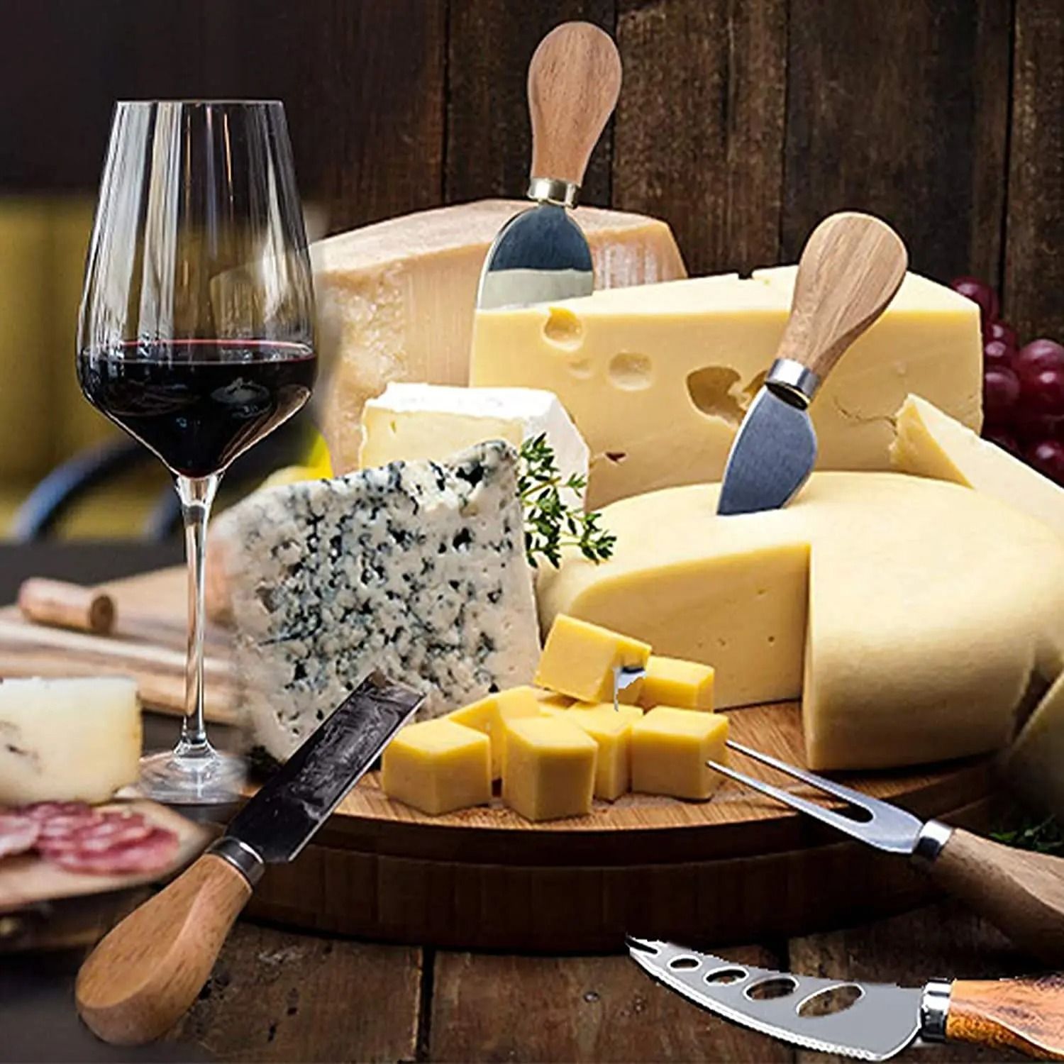 Six Piece Set of Cheese Knife Box Stainless Steel Cheese Knife Set of Six Piece Cheese Knife Cheese Knife Set