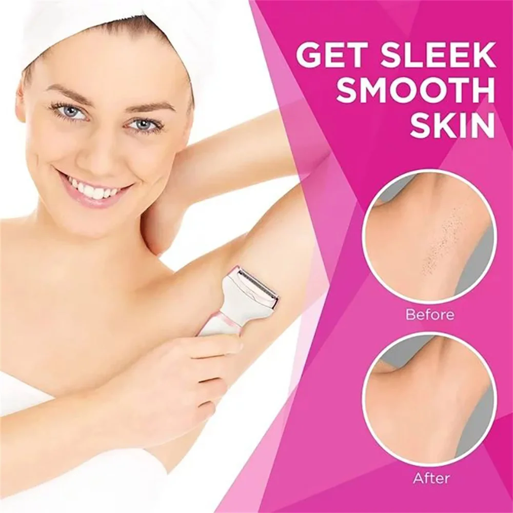 4 In 1 Electric Lady Shaver, Body Hair Removal Epilator, Painless Cordless Trimmer Razor, Gifts For Women