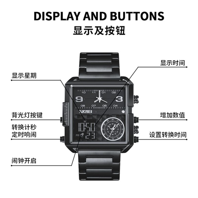 SKMEI Sports Watch Men Top Luxury Brand Waterproof Wristwatch Men Quartz Analog Digital Watches