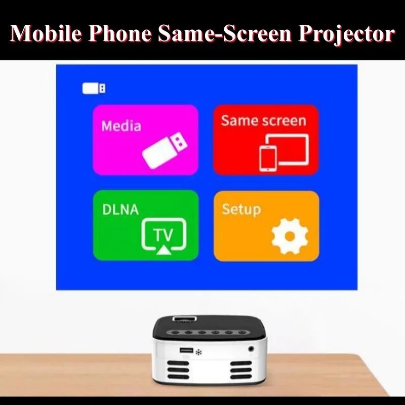 T20 USB LED HD 1080P  Wireless Mobile Phone MINI Projector Portable Home Theater Media Video Player