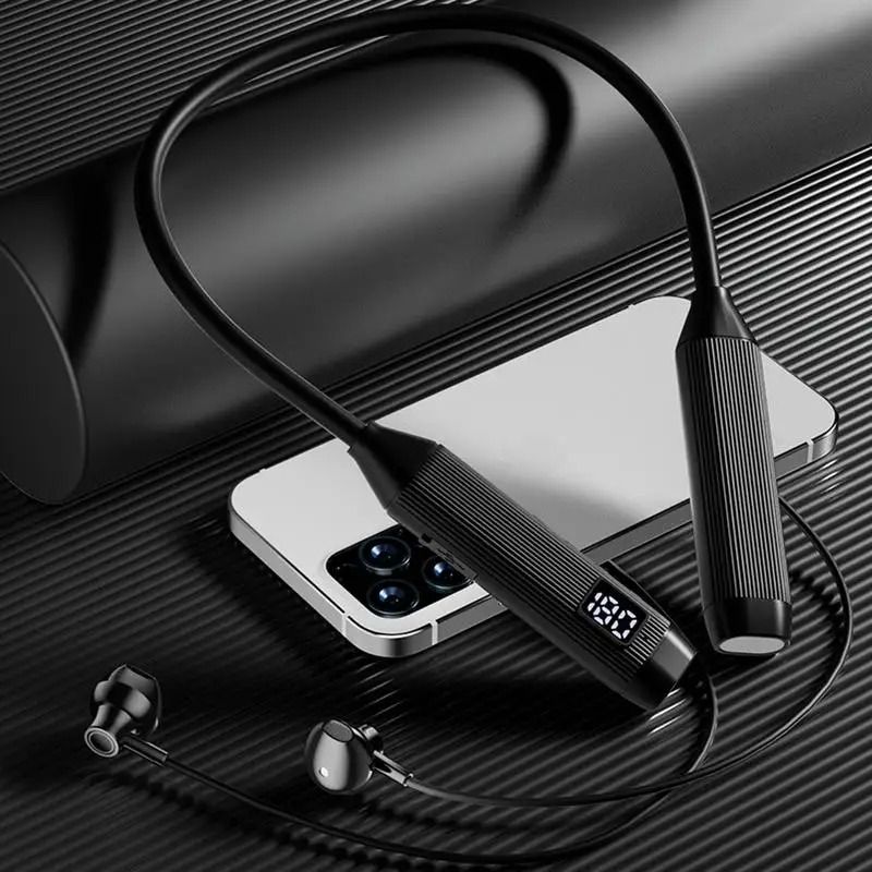 2025 New B017 Wireless Bluetooth Earphones LED Display Super Power  Neckband Magnetic Bass Sports Earphones Headphones Noise Reduction Headsets