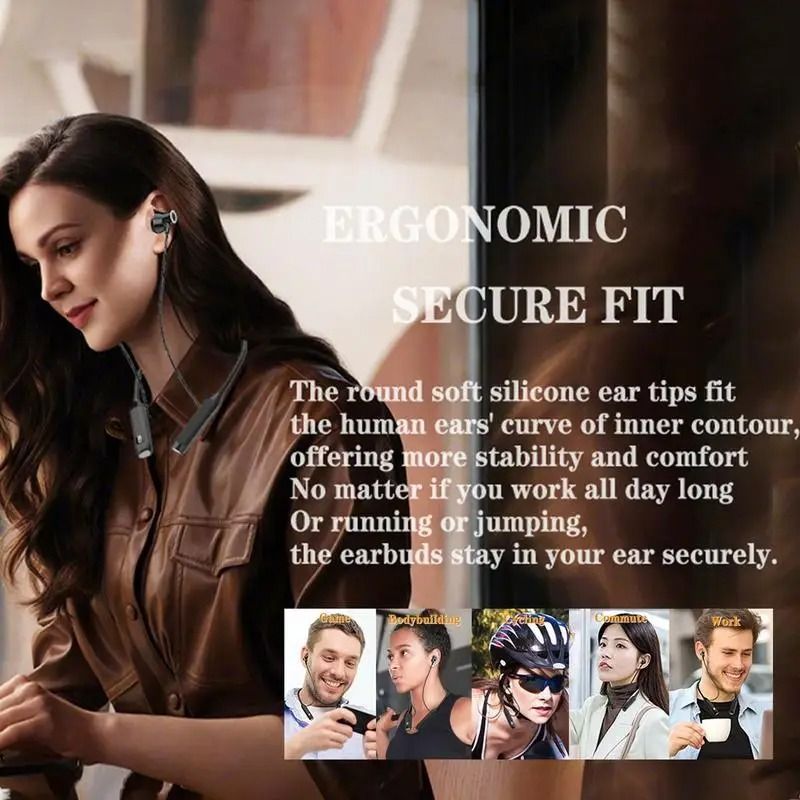 2025 New B017 Wireless Bluetooth Earphones LED Display Super Power  Neckband Magnetic Bass Sports Earphones Headphones Noise Reduction Headsets