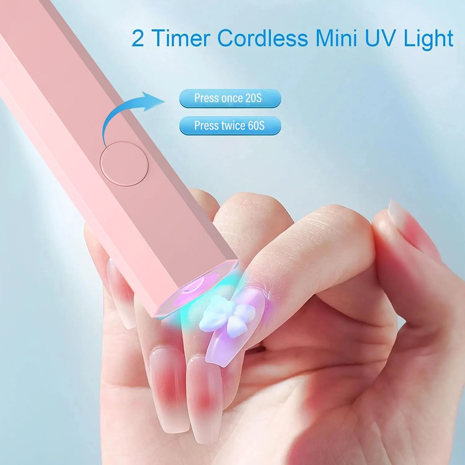 Handheld Nail Dryer Lamp UV/LED Nail Curing All Gel Polish Nail Art Tool USB Rechargeabl Quick Dry Nail Lamp