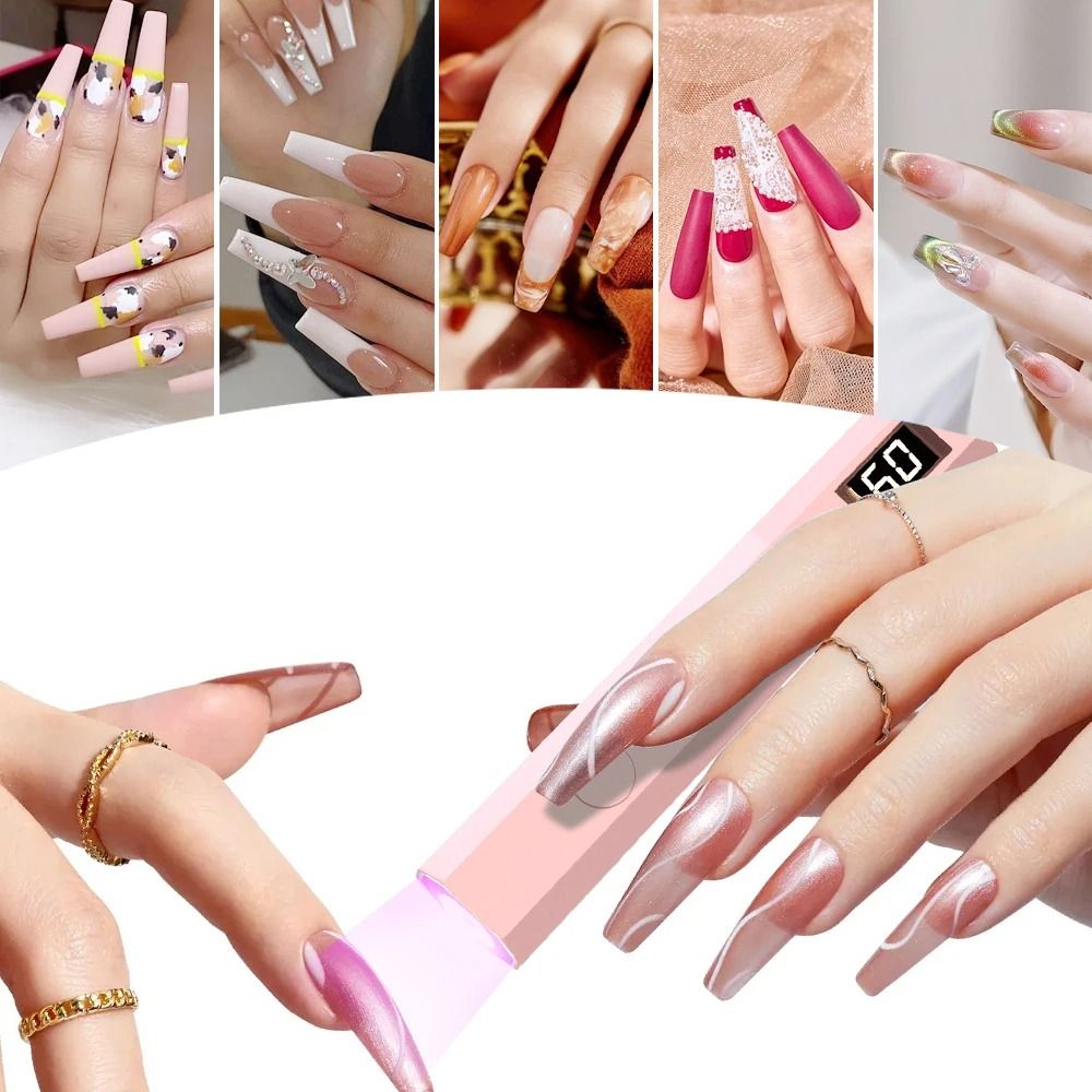 Handheld Nail Dryer Lamp UV/LED Nail Curing All Gel Polish Nail Art Tool USB Rechargeabl Quick Dry Nail Lamp