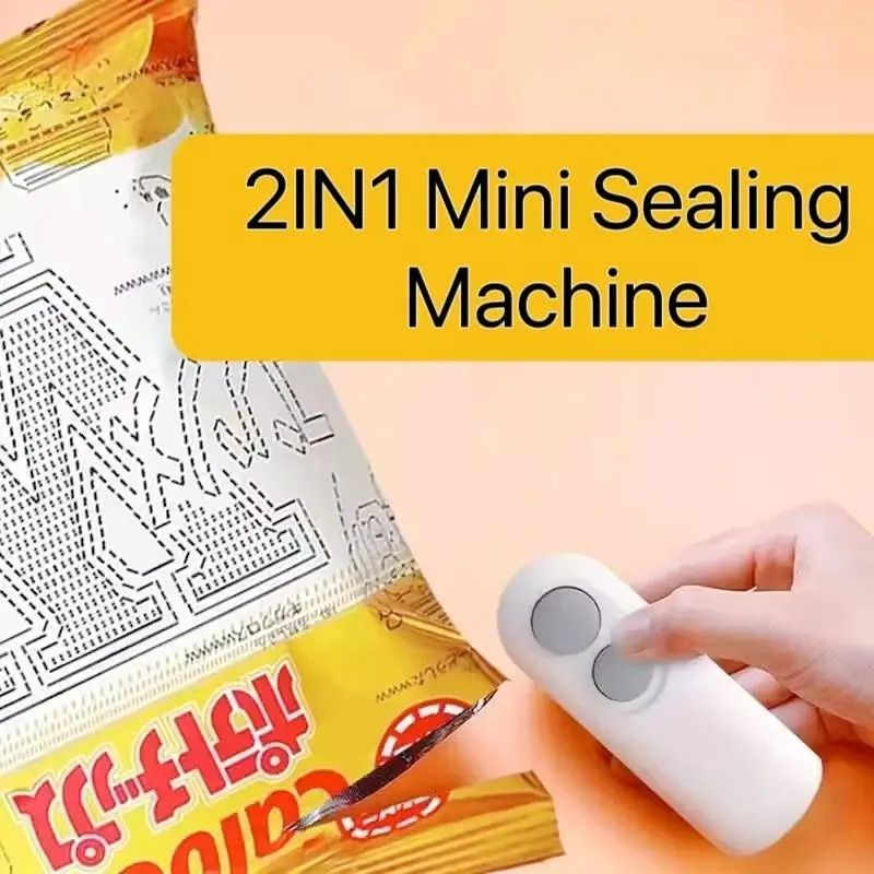 Mini Heat Bag Sealing Machine Package Sealer Bags Plastic Food Sealer Clip Bag Handheld Sealer Food Packaging Heat Sealer