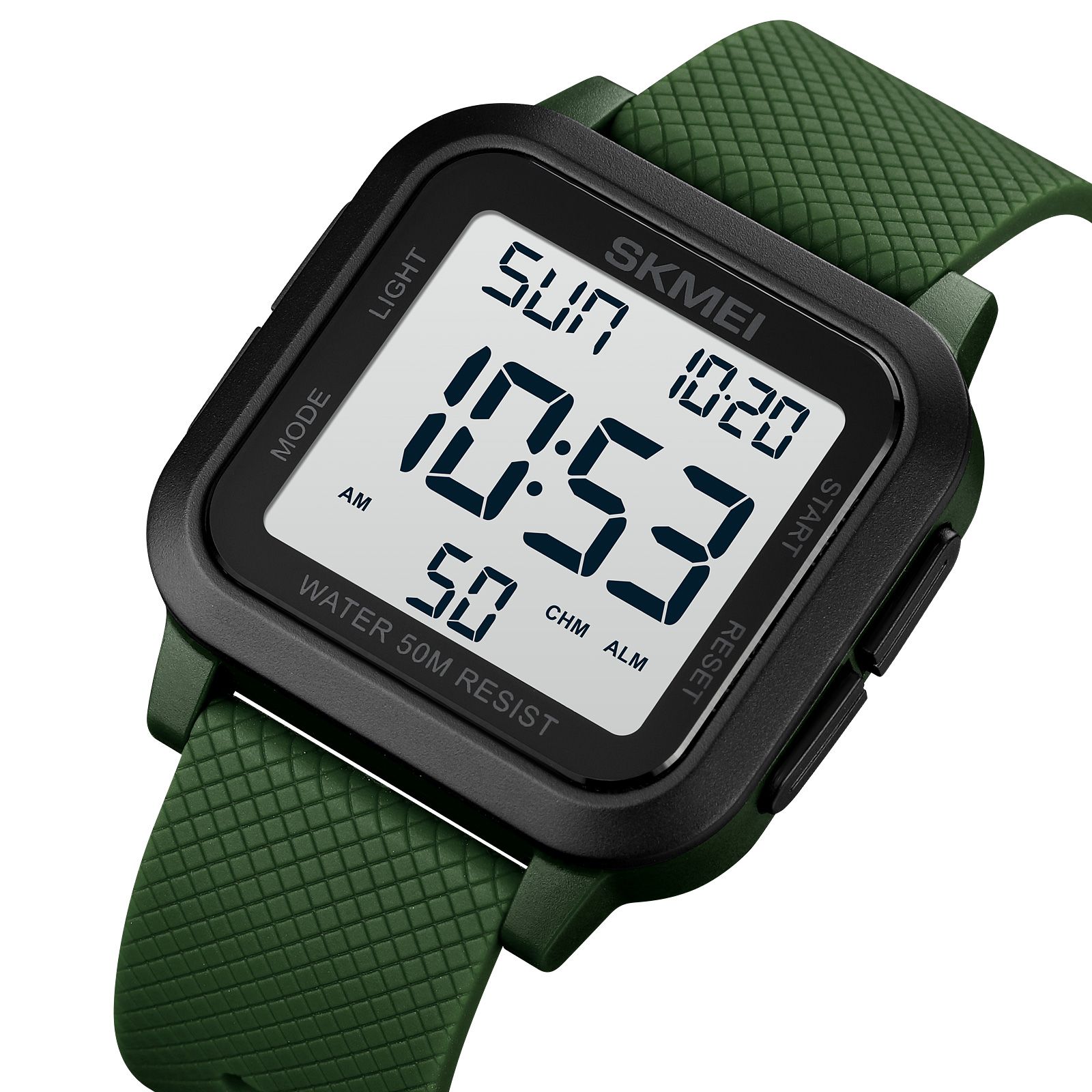 SKME 1894I Japan Digital movement Mens Sport Watches Military Countdown Alarm Clock 5Bar Waterproof LED Light Wristwatch