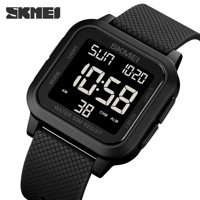 SKME 1894I Japan Digital movement Mens Sport Watches Military Countdown Alarm Clock 5Bar Waterproof LED Light Wristwatch