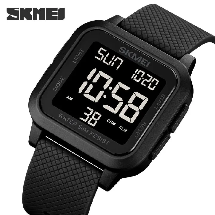 SKME 1894I Japan Digital movement Mens Sport Watches Military Countdown Alarm Clock 5Bar Waterproof LED Light Wristwatch