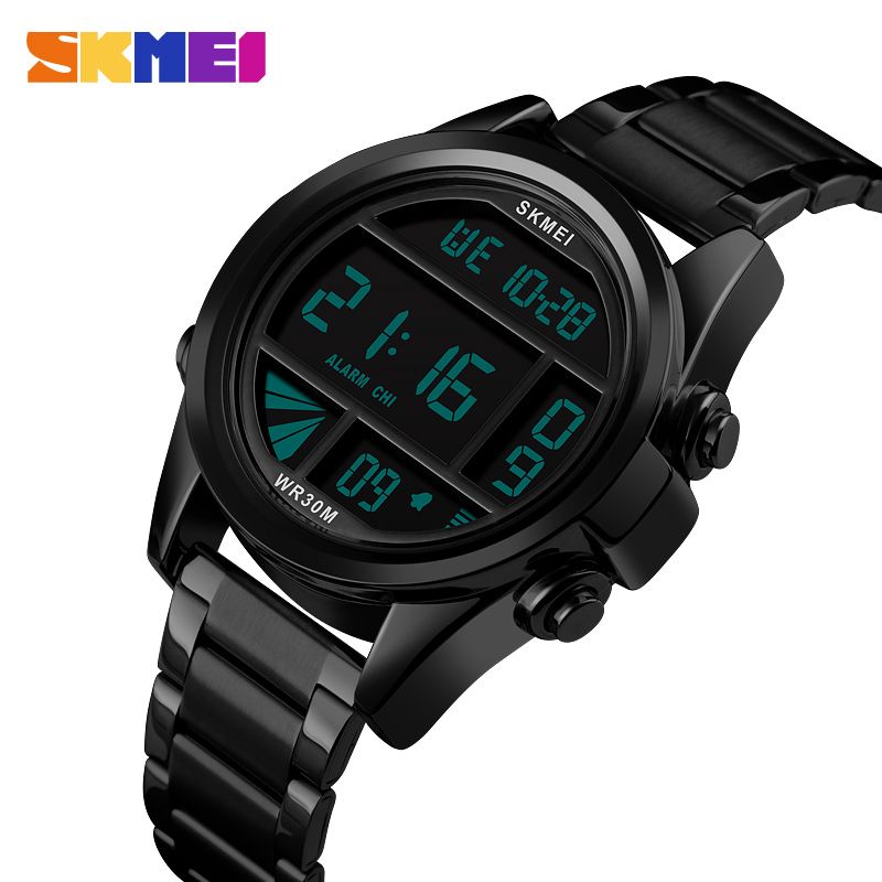 SKMEI 1448Luxury Digital Men Watches Waterproof Steel Electronic Men's Wrist Wristwatch Countdown Cloc