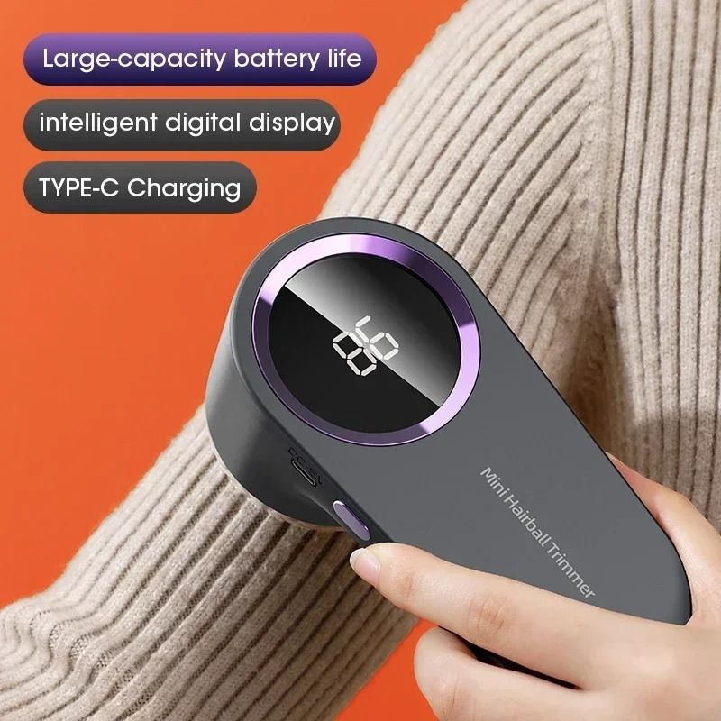 Lint Remover for Clothing LED Digital Electric  Lint Removal  Pellet Fluff Remover USB Rechargeable Fuzz Fabric Shaver Sweater