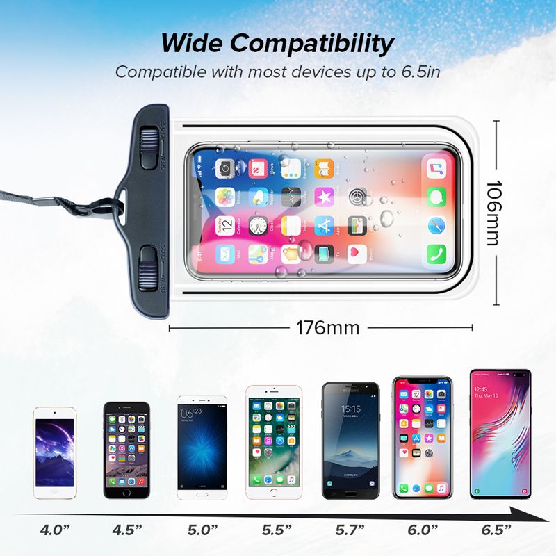 Waterproof Mobile Phone Cases Transparent Phone Underwater Storage Bag Swimming Diving Protective Swimming Bags Waterproof Phone Case Water proof Bag Mobile Phone Pouch PV Cover