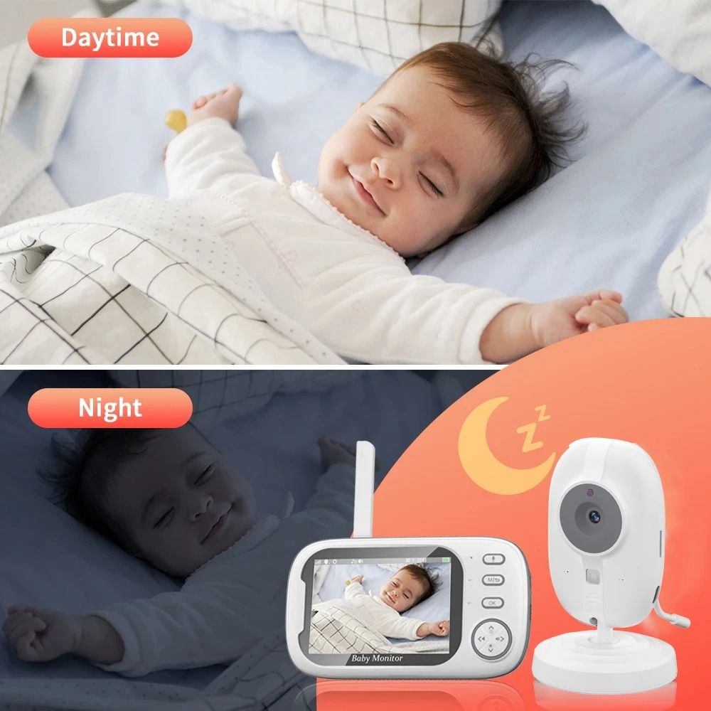 New 3.5 inch Wireless Video Baby Monitor Night Vision Temperature Monitoring 2 Way Audio Talk Baby Nanny Security Camera