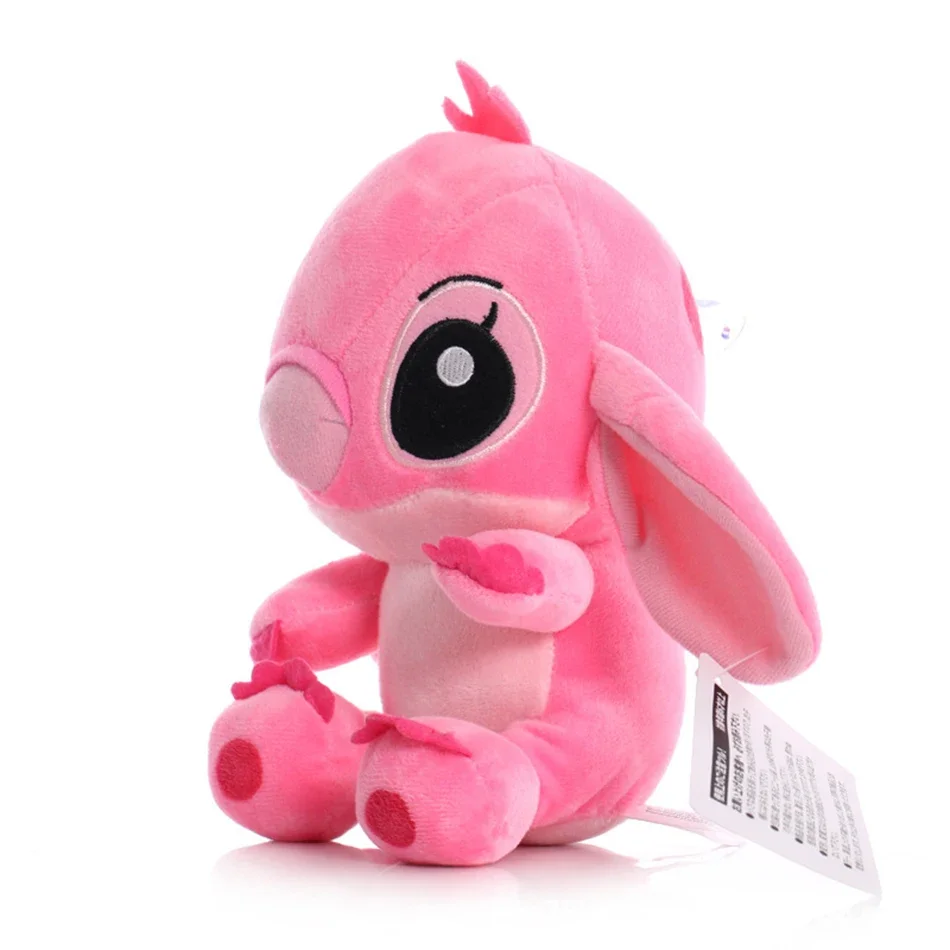 18CM Lilo & Stitch Plush Toys Pink Lilo Blue Stitch Stuffed Plush Dolls Pendant Toys Models Cute Boy Girl Birthday Gift