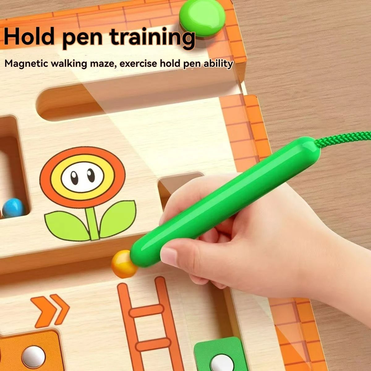 Children's Magnetic Games Maze Walking Ball Baby Concentration Training Writing Logic Thinking Early Education Puzzle Toy